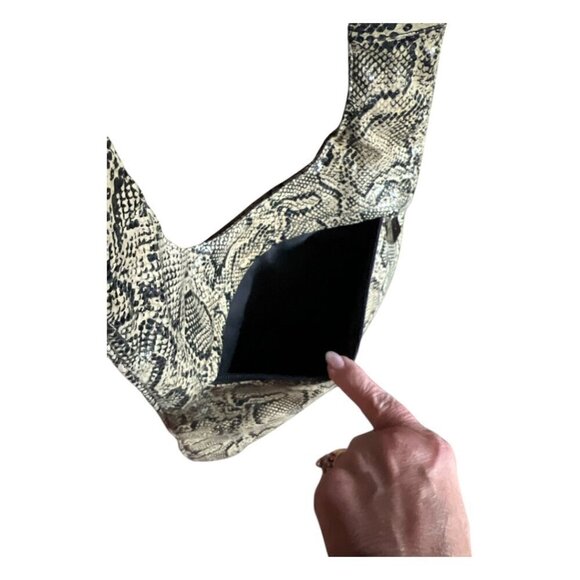 Vintage Liza Ganz Shoulder Crossbody Python Snakeskin Embossed Purse Handbag - Picture 8 of 16